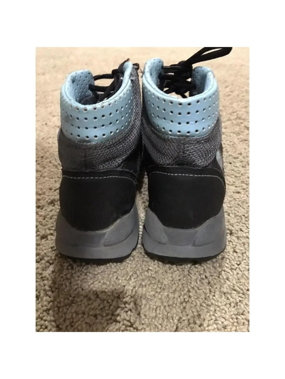 Boys NIKE ASG gray / light blue shoes size 6Y booties